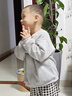 迪士尼（DISNEY）2024寶寶純棉外套嬰兒開(kāi)衫男女童春秋外套兒童秋裝休閑上衣1677 YMNN彩虹拉鏈外套灰色  120 (建議身高100-110) 曬單實(shí)拍圖