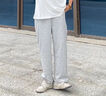 FOX.G褲子夏季男士休閑褲男工裝褲運動(dòng)褲直筒長(cháng)褲夏季2025男褲薄款男裝 灰色直筒休閑褲 3XL 【建議145-160斤】 曬單實(shí)拍圖