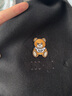 莫斯奇諾（MOSCHINO）圍巾男女通用泰迪熊刺繡圖案流蘇羊毛圍巾 50124 M5293 016 黑色 曬單實(shí)拍圖