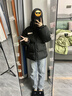 辰衣純美式高街字母面包服棉服外套女冬季oversize情侶保暖加厚棉衣棉襖 灰色（優(yōu)質版） XL 曬單實拍圖