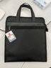 得力(deli）可定制商務(wù)公文包男款便攜式手提包文件包出差辦公會(huì )議包加厚大容量文件袋帆布包電腦包 【黑色】雙層豎款-側兜可放水杯 63760 曬單實(shí)拍圖