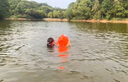 柯帛跟屁蟲(chóng)漂流裝備游泳加厚儲物漂浮氣囊游泳裝備有外置儲物袋橘色 曬單實(shí)拍圖