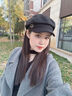 MMOPTOP貝雷帽女四季款韓版潮英倫復古百搭顯臉小八角帽報童畫(huà)家鴨舌帽子 曬單實(shí)拍圖