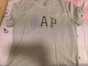 GAP女裝2025夏季新款純棉彩色膠印logo短袖T恤常規休閑上衣765994 灰白色 M (165/84A) 亞洲尺碼 曬單實(shí)拍圖