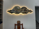 陶然北路新中式客廳裝飾畫(huà)山水發(fā)光LED燈畫(huà)迎客松沙發(fā)背景墻掛畫(huà)2025新款 福祿圓滿(mǎn)157021 120*40 無(wú)燈款（不帶LED燈） 晶瓷水晶面+精雕工藝 曬單實(shí)拍圖