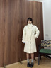 Teenie Weenie小熊女裝毛呢外套2025冬季新款可拆卸圍巾優(yōu)雅型大衣 象牙白 M 曬單實(shí)拍圖