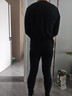 南極人男士秋衣秋褲男套裝純棉抗菌薄款保暖內(nèi)衣男打底線衣棉毛衫黑色XL 曬單實(shí)拍圖
