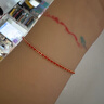 周大生18K金手鏈編織手繩素鏈情侶款紅繩本命年生日禮物送女友 18K金（小幸韻-紅色 約1.2g） 曬單實拍圖