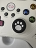 蜀壹適用飛智北通黑武士手柄貓爪搖桿帽啟明星蓋世小雞PS4 PS5 XBOX 硅膠PS3 Slim手柄按鍵帽手柄套 【黑底白爪】*1對（1.8cm直徑） 曬單實拍圖