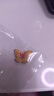 詩(shī)普琳18K金吊墜 蝴蝶吊墜女款送禮自戴 粉蝴蝶約0.7-0.85g+銀鏈+紅表帶 曬單實(shí)拍圖