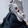 克蘇魯龍頭骨面具頭套恐龍動(dòng)物嘴巴可動(dòng)禮品搞怪恐龍骨架頭套 恐龍頭骨 曬單實(shí)拍圖