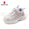 ABC KIDS兒童運動(dòng)鞋春秋網(wǎng)面透氣時(shí)尚休閑紐扣男女童跑步鞋3150PY白紫31 曬單實(shí)拍圖
