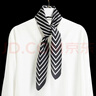 達芬奇密碼春秋冬季百搭桑蠶絲條紋絲巾女小方巾裝飾真絲禮品小圍巾薄款領(lǐng)巾 循環(huán)回字 黑色 曬單實(shí)拍圖