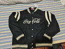 可口可樂(lè )（Coca-Cola）棒球服男春秋情侶款夾克外套 黑色 XL (150-170斤)  曬單實(shí)拍圖