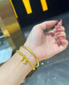 興穎黃金兩世歡金包銀手鏈女古法金珠手串蓮蓬轉(zhuǎn)運珠疊戴百搭送女友禮 包金1.2克+光面兩世歡蓮蓬手鏈+約15克左右 曬單實拍圖