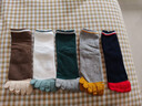 雅鹿五指襪男中筒襪腳趾頭透氣吸汗分指襪五趾分趾春夏季休閑運動(dòng)男襪 （白+咖啡+灰色+綠色+藏青） 5雙 均碼 (32-43碼可穿) 曬單實(shí)拍圖