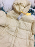 三彩2024冬季新款棉花糖羽絨服連帽白鴨絨外套中長面包服保暖女 嫩黃色 L 165/88A 曬單實拍圖
