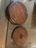 鑄榮堂壺承黑檀木干泡茶盤(pán)儲水茶臺茶道小號壺托壺墊功夫茶具配件 珠圓盛水壺承 曬單實(shí)拍圖