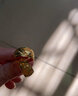 菜百首飾 黃金耳飾 足金簡(jiǎn)約大氣泰式鐳射鳳凰耳環(huán) 計價(jià) 約5.50克 曬單實(shí)拍圖