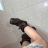 多菲尼森女士馬丁靴2025春季美拉德百搭復(fù)古厚底粗跟女鞋堆堆靴中筒 馬丁靴短靴【棕色-37】 曬單實拍圖