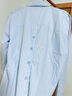 小野七天純棉純色藍色襯衫襯衣外套上衣內搭疊穿高級感顯瘦慵懶風(fēng)百搭寬松 M 建議90-105斤 曬單實(shí)拍圖