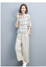 衣典零一（LEDIALYI）2025夏季女裝新款休閑寬松中年棉麻短袖t恤女夏天薄款v領(lǐng)上衣小衫 姜黃色 M （建議95-112斤） 曬單實拍圖
