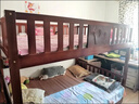 全友家私歐式子母床上下床全實(shí)木高低床小戶(hù)型兒童上下同款友家私 象牙白--實(shí)木直梯款 上下同寬100cm 曬單實(shí)拍圖