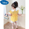G.duck女寶寶夏裝一歲嬰兒夏季衣服小兒童短袖兩件套夏天洋氣女童套裝夏 黃色 提花太陽(yáng)花套裝 90 建議身高80-90cm（1-2歲） 曬單實(shí)拍圖