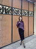 巧丂慵懶風(fēng)毛衣女2025秋冬洋氣毛絨保暖高級感針織寬松套頭上衣 紫色 均碼 曬單實拍圖