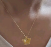 中銀億金花絲蝴蝶黃金項鏈女古法足金吊墜掛墜生日中秋節禮物送女友老婆 古法花絲蝴蝶吊墜+足金鏈-活動(dòng)款【金重約5.2g】 曬單實(shí)拍圖