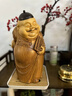 幕尚飾家中式地主老爺擺件高檔仿竹根木雕人物雕塑客廳玄關(guān)茶室裝飾工藝品 算盤(pán)地主 曬單實(shí)拍圖