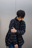 威登羊毛呢夾克套裝男士春秋季小香風(fēng)寬松休閑潮流百搭格子外套衣服男裝 黑色外套+黑圓領(lǐng)衛衣+黑毛呢西褲 XL 曬單實(shí)拍圖