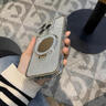 萊圳發(fā)適用蘋(píng)果16pro手機殼水鉆邊框iPhone15promax波浪紋閃粉漸變銀色14帶鏡子支架13簡(jiǎn)約輕奢保護殼 銀色水鉆邊框波浪閃粉鏡子支架送 iPhone 15Pro Max 曬單實(shí)拍圖