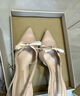 CHARLES&KEITH緞面蝴蝶結尖頭高跟涼鞋女生日禮物CK1-60361556 Light Pink淺粉色 39 曬單實(shí)拍圖