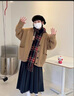 梓洛蘭ZiLuolan秋季穿搭女韓系氛圍感連衣裙一整套美拉德學(xué)院風(fēng)開(kāi)衫毛衣 咖色毛衣+襯衫+咖褲裙 A693# L 建議110-125斤 曬單實(shí)拍圖