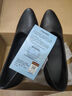 啄木鳥(niǎo)真皮久站軟底空姐工作鞋女黑色單鞋粗跟中跟職業(yè)女士皮鞋女鞋春秋 曬單實(shí)拍圖