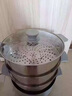 幸甚日本品牌電蒸鍋家用大容量多功能蒸鍋不銹鋼蒸煮一體多層蒸汽鍋 【40cm】智能底鍋+三層蒸籠 40cm 曬單實(shí)拍圖