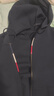 樂(lè )卡克（Le coq sportif）法國公雞男款三色系列經(jīng)典復古帶帽拉鏈開(kāi)衫外套 藏青色/D01 M (170) 曬單實(shí)拍圖