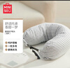 名創(chuàng  )優(yōu)品（MINISO）面包粒子枕U型枕學(xué)生午睡枕旅行便攜護頸枕辦公室頭枕靠枕淺灰色 曬單實(shí)拍圖