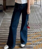 UR2025秋季新款女裝雙口袋蝴蝶結飾喇叭牛仔長(cháng)褲UYY850183 曬單實(shí)拍圖
