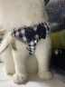啟萌先生（MRQIM）貓用牽引繩外出背心式寵物防掙脫溜貓遛狗牽引繩貓咪中小型狗 銀鈴鐺黑白格子 M(9-15斤) 曬單實(shí)拍圖
