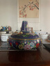 郭一元景泰藍(lán)電磁爐用銅火鍋燃?xì)忏~火鍋純銅中式商用銅火鍋老北京涮肉 景泰藍(lán)藍(lán)底花開富貴 32cm清湯鍋適合5-6人 曬單實(shí)拍圖