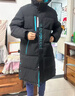 雪中飛【蓄熱】童裝兒童羽絨服男童女童純色中大童拼接羽絨服黑色170cm 曬單實拍圖