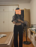 優(yōu)衣庫女裝提花羅紋亨利領(lǐng)印花T恤/短袖小碎花477607 01 乳白色 L /160/88A 曬單實(shí)拍圖