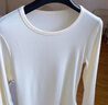 森馬（Semir）[商場(chǎng)同款]長(cháng)袖T恤女緊身簡(jiǎn)約百搭2025春圓領(lǐng)打底衫101125101007 曬單實(shí)拍圖