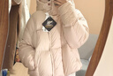 雪中飛秋冬新款親子款【鵝絨】時尚經(jīng)典短款泡芙鵝絨羽絨服側(cè)插袋防寒 淺粉紅|1277-3350F S 155/80A 曬單實拍圖
