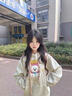 燦圖可愛(ài)小狗刺繡連帽衛衣女春秋季新款韓系慵懶風(fēng)chic帽衫外套上衣服 灰色【常規款】 L 曬單實(shí)拍圖