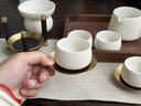 尚言坊黑檀木實(shí)木茶杯墊茶托底托隔熱配件大全高端功夫茶道茶具茶桌擺件 黑檀木鑲銅三角架杯墊組 曬單實(shí)拍圖