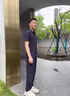 羅蒙（ROMON）父親節(jié)禮物兩件套爸爸短袖t恤夏季短袖運動套裝中年彈力冰絲休閑 藏青 【短袖+長褲】 180/92A 建議130-150斤 曬單實拍圖