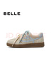 百麗（Belle）流心曲奇撞色愛(ài)心德訓鞋女2025秋新內增高運動(dòng)休閑鞋B2873CM5預售 米白色-3CM增高 36 曬單實(shí)拍圖